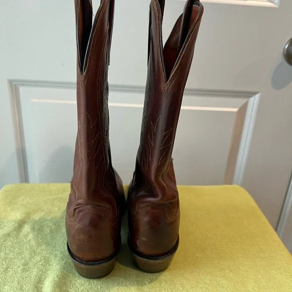Lucchese Rich Brown Western Boots. Size 7.5 - Picture 5 of 14